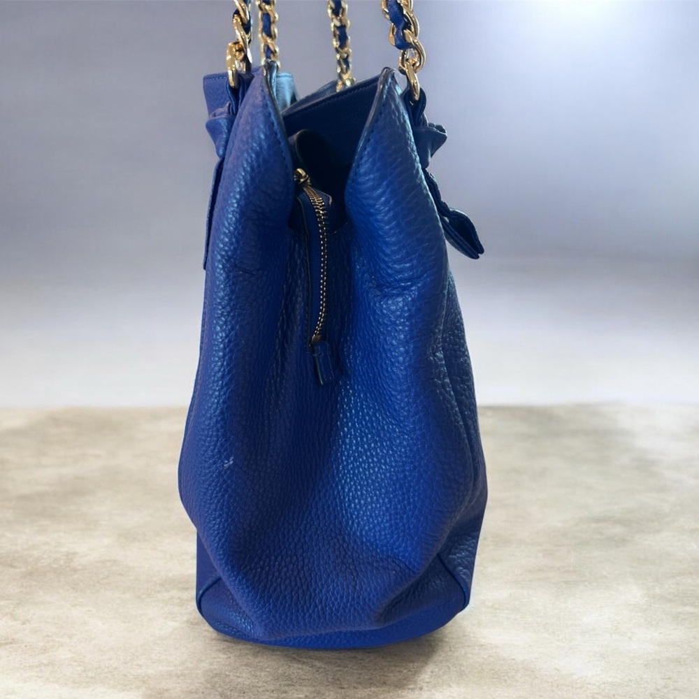 Tory Burch Cobalt Blue Leather Shoulder Bag - Picture 5 of 12